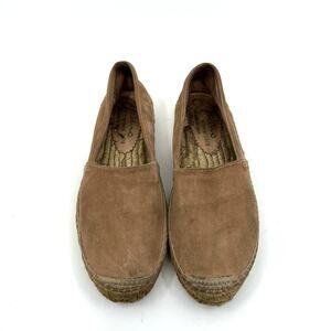 Gaimo Blush Pink Suede Flat Espadrille Women's 7.5 US